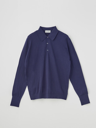 メンズ 30G 長袖 ニット ポロシャツ【EASY FIT】