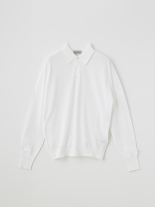 メンズ 30G 長袖 ニット ポロシャツ【EASY FIT】