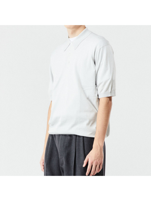 メンズ 30G 半袖 ニット ポロシャツ【EASY FIT】 詳細画像 CLOUD 4