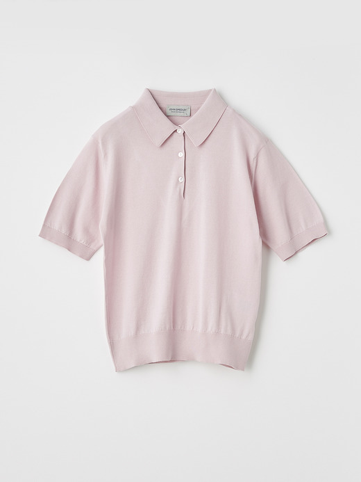 レディース 30G 半袖 ニットポロシャツ【COMMON FIT】 詳細画像 CHALK PINK 1