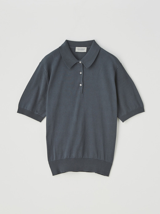 レディース 30G 半袖 ニットポロシャツ【COMMON FIT】 詳細画像 GRANITE 1