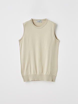 レディース 30G ノースリーブ クルーネックニット【MODERN FIT】