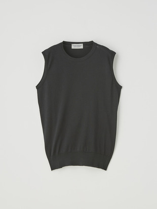 レディース 30G ノースリーブ クルーネックニット【MODERN FIT】