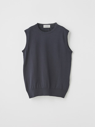 レディース 30G ノースリーブ クルーネックニット【MODERN FIT】