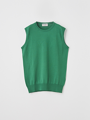 レディース 30G ノースリーブ クルーネックニット【MODERN FIT】