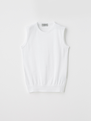 レディース 30G ノースリーブ クルーネックニット【MODERN FIT】