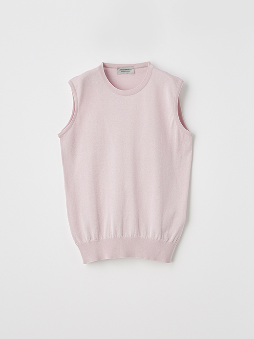 レディース 30G ノースリーブ クルーネックニット【MODERN FIT】 詳細画像 CHALK PINK 1