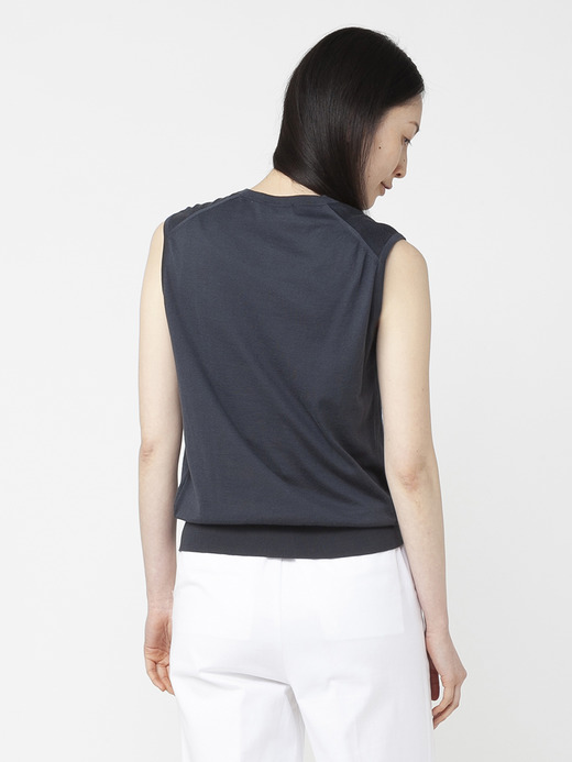 レディース 30G ノースリーブ クルーネックニット【MODERN FIT】 詳細画像 GRANITE 3