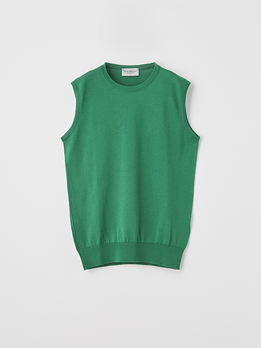 レディース 30G ノースリーブ クルーネックニット【MODERN FIT】 詳細画像 SCOTCH GREEN 1