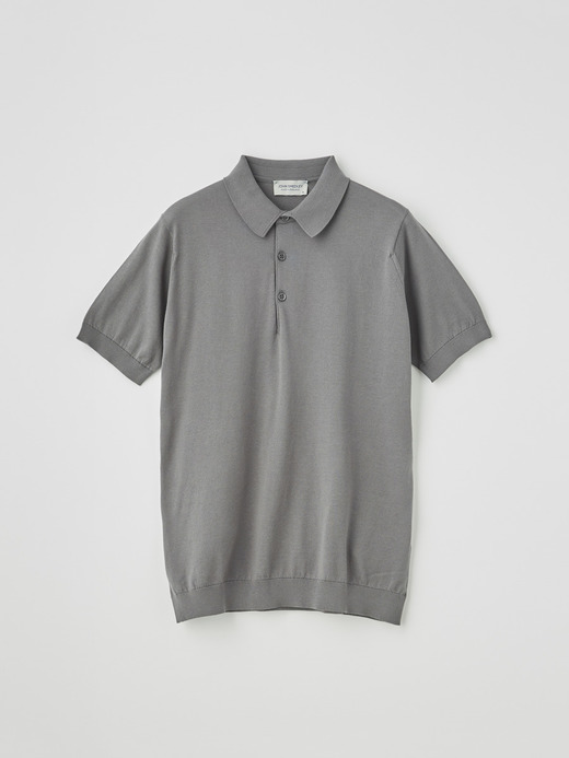 メンズ 30G 半袖 ニットポロシャツ【MODERN FIT】 詳細画像 COBBLE GREY 1