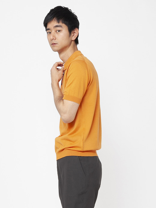 メンズ 30G 半袖 ニットポロシャツ【MODERN FIT】 詳細画像 MANDARIN 3