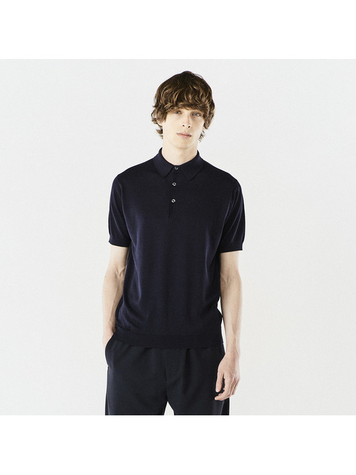 メンズ 30G 半袖 ニットポロシャツ【MODERN FIT】 詳細画像 NAVY 6