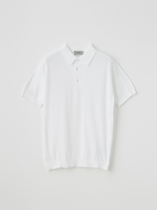 メンズ 30G 半袖 ニットポロシャツ【MODERN FIT】 詳細画像 WHITE 1