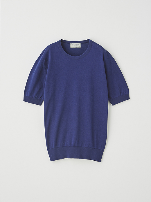 レディース 30G 半袖 クルーネックニット【MODERN FIT】 詳細画像 MARINE BLUE 1