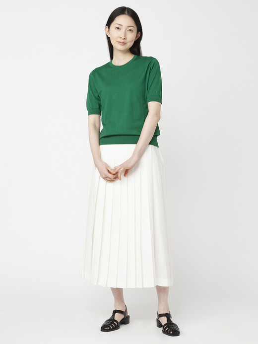 レディース 30G 半袖 クルーネックニット【MODERN FIT】 詳細画像 SCOTCH GREEN 7