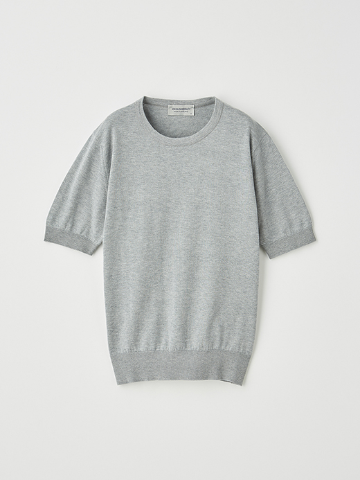 レディース 30G 半袖 クルーネックニット【MODERN FIT】 詳細画像 SILVER 1