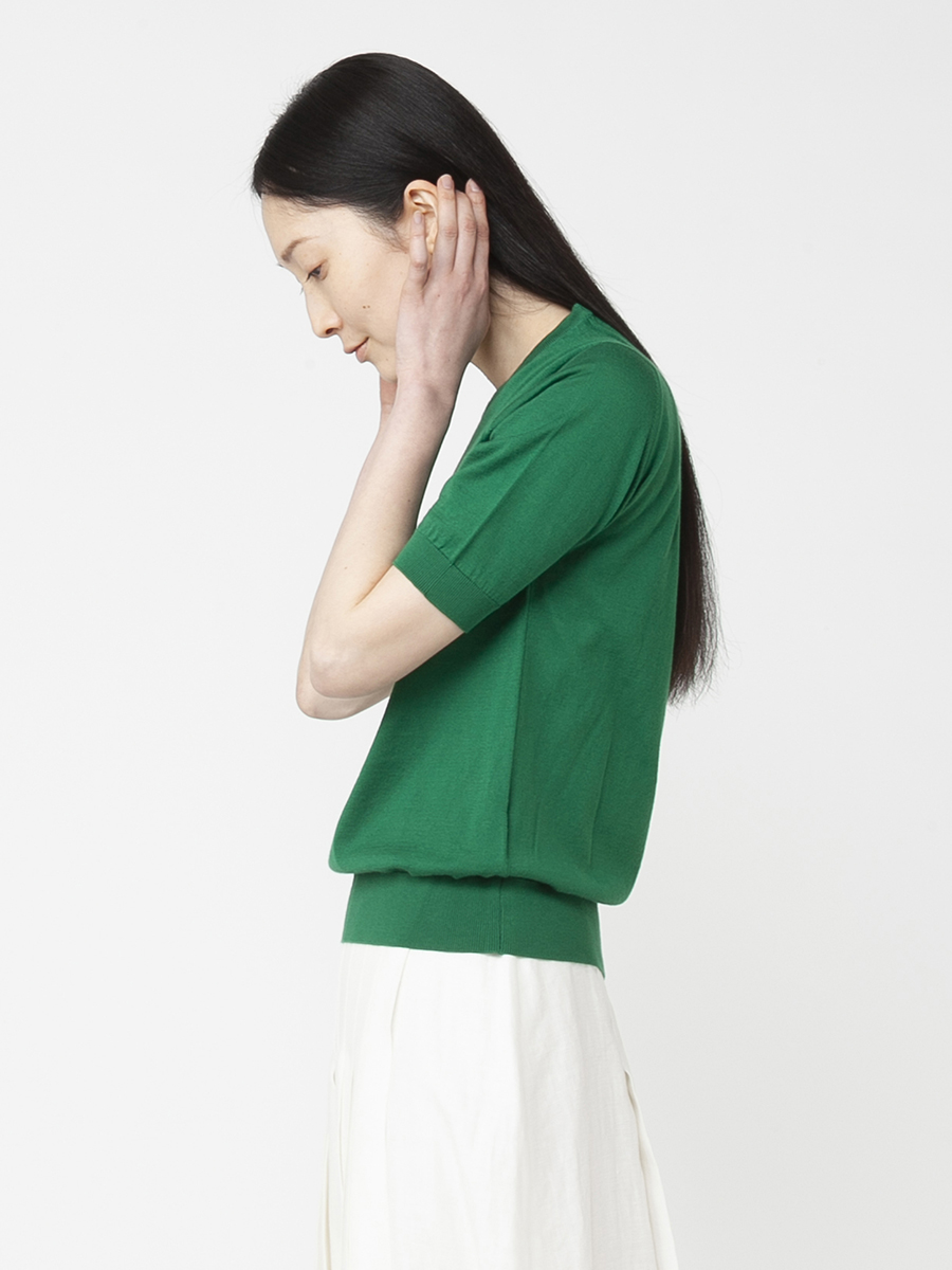 レディース 30G 半袖 クルーネックニット【MODERN FIT】｜メンズ 