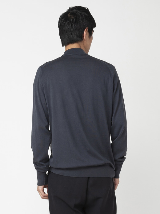 メンズ 30G 長袖 モックネックニット【EASY FIT】 詳細画像 GRANITE 4