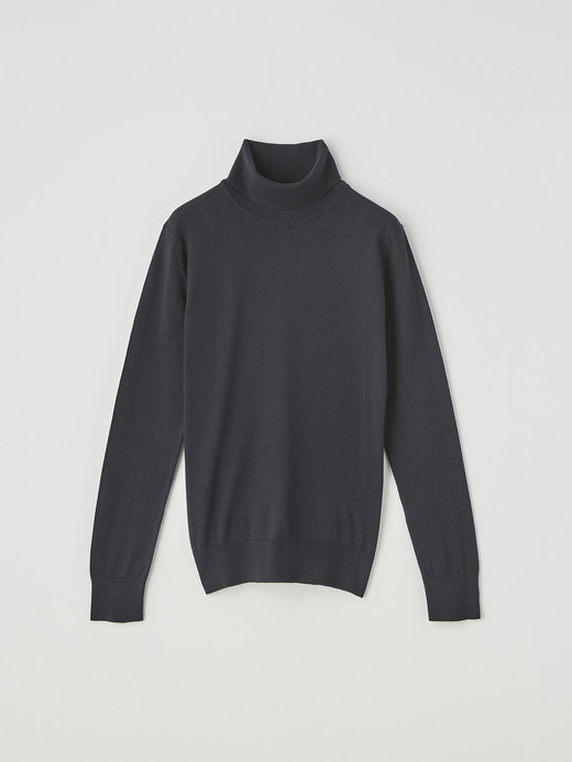 レディース 30G 長袖 タートルネックニット【SLIM FIT】 詳細画像 NAVY 1