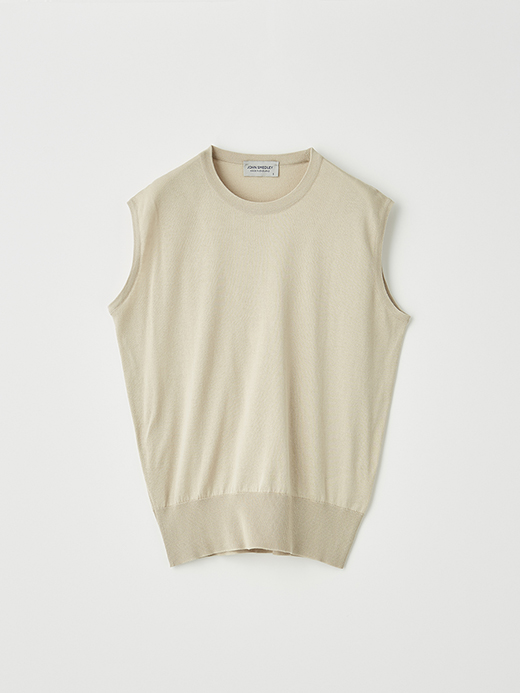 レディース 30G ノースリーブ ニット【COMMON FIT】 詳細画像 ALMOND 1