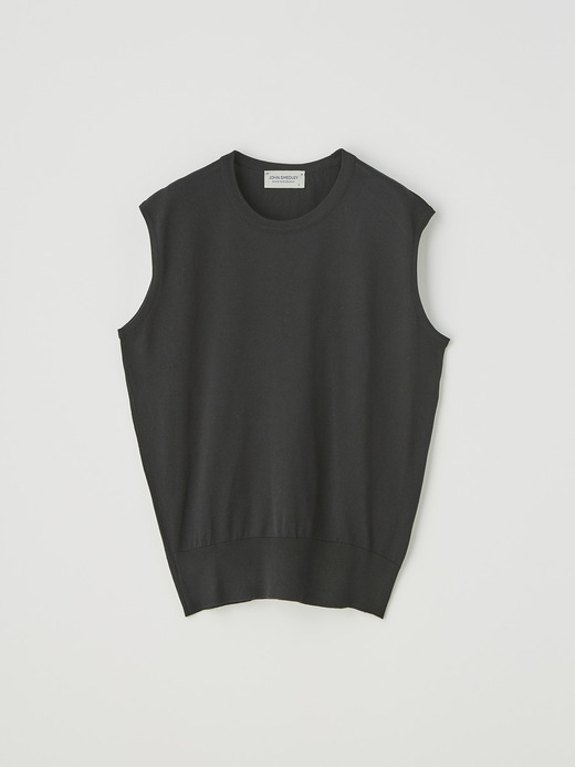 レディース 30G ノースリーブ ニット【COMMON FIT】 詳細画像 BLACK 1