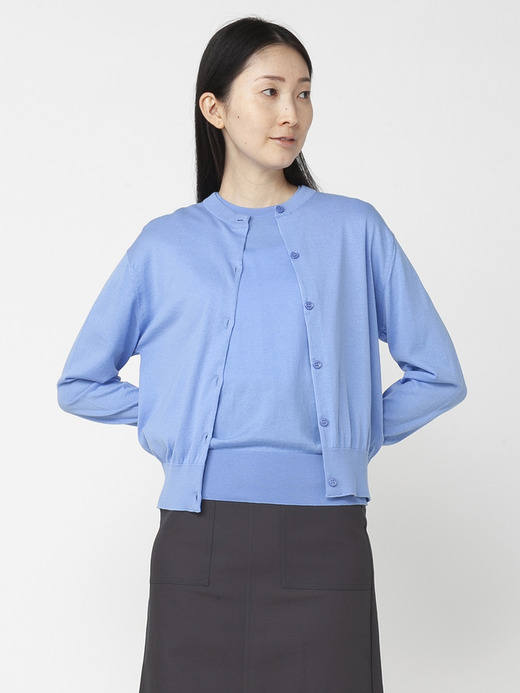 レディース 30G ノースリーブ ニット【COMMON FIT】 詳細画像 CORNFLOWER BLUE 5