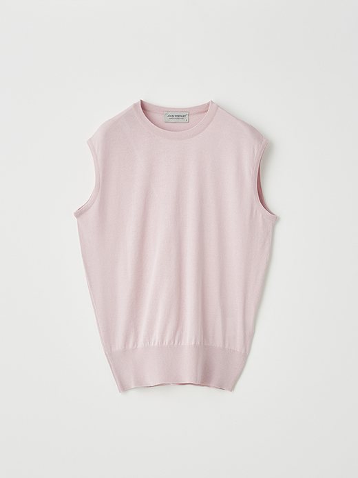 レディース 30G ノースリーブ ニット【COMMON FIT】 詳細画像 CHALK PINK 1
