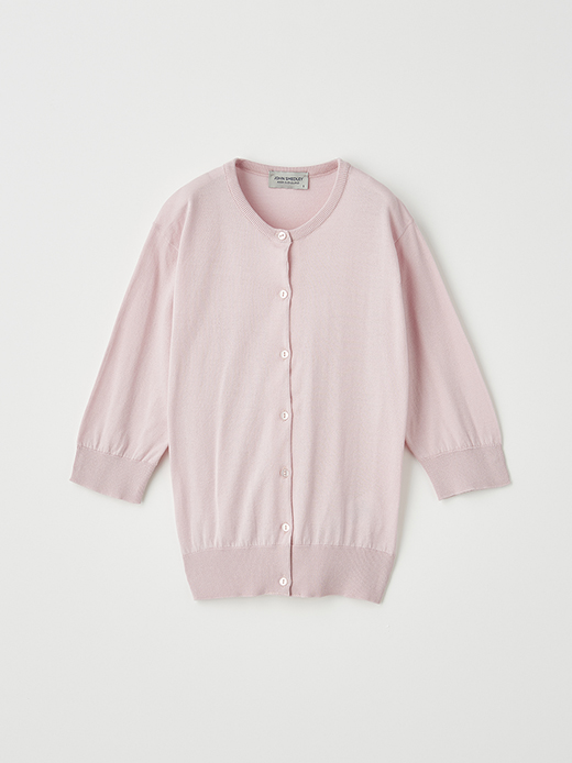 レディース 30G 半袖 クルーネック カーディガン 詳細画像 CHALK PINK 1