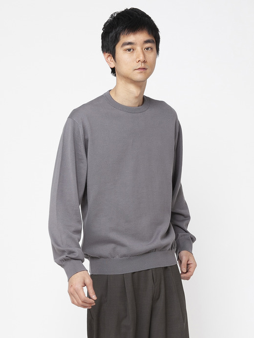 メンズ 24G 長袖 クルーネックニット【SWEATER SERIES】 詳細画像 COBBLE GREY 1