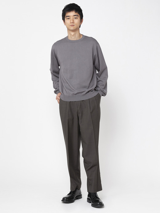 メンズ 24G 長袖 クルーネックニット【SWEATER SERIES】 詳細画像 COBBLE GREY 5