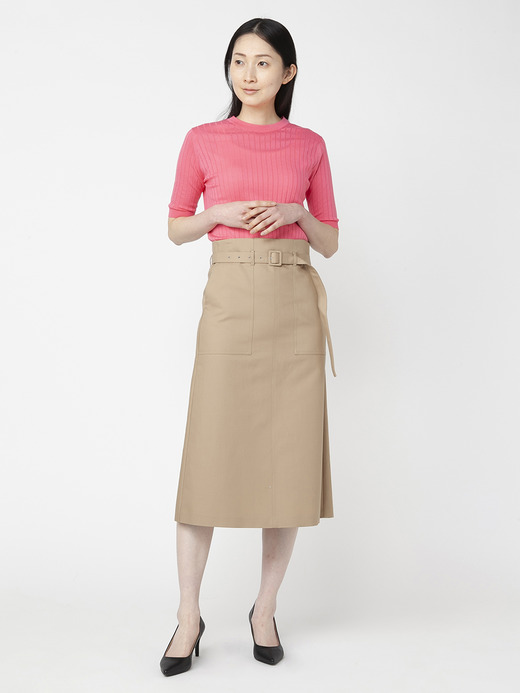  レディース 30G 半袖 クルーネック リブニット 詳細画像 FLAMINGO 8