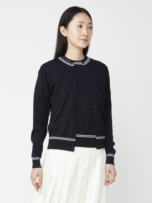 レディース 30G 半袖 ティッピングクルーネックニット 詳細画像 NO2(S4619) 8