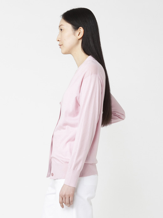 レディース 30G 長袖 Vネックカーディガン【COMMON FIT】 詳細画像 CHALK PINK 3