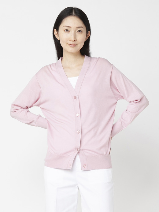 レディース 30G 長袖 Vネックカーディガン【COMMON FIT】 詳細画像 CHALK PINK 6