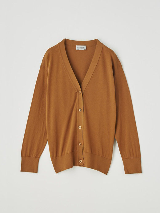 レディース 30G 長袖 Vネックカーディガン【COMMON FIT】 詳細画像 GINGER 1