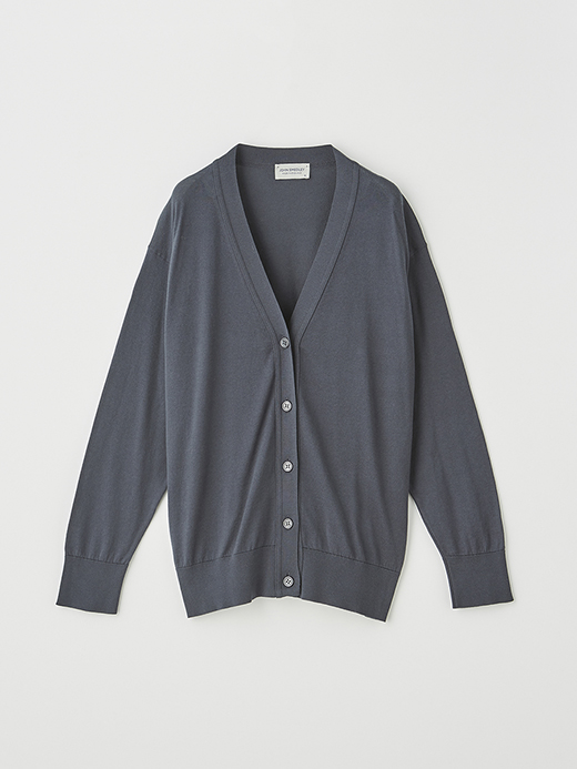 レディース 30G 長袖 Vネックカーディガン【COMMON FIT】 詳細画像 GRANITE 1