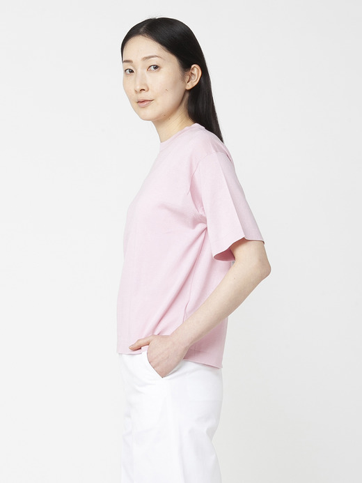 レディース 30G 半袖クルーネックニット【COMMON FIT】 詳細画像 CHALK PINK 3