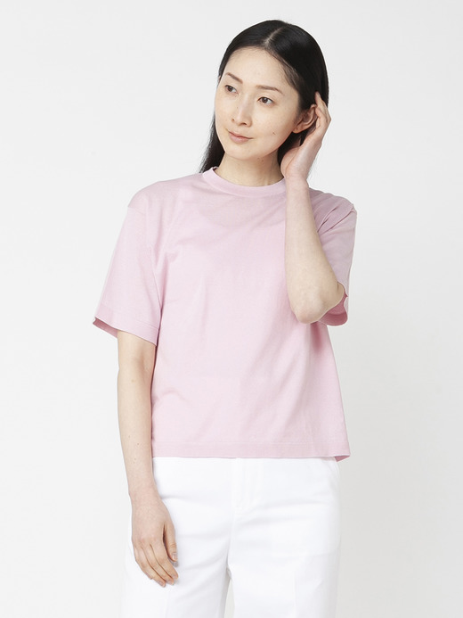 レディース 30G 半袖クルーネックニット【COMMON FIT】 詳細画像 CHALK PINK 6