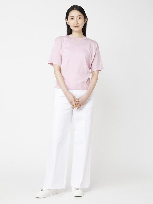 レディース 30G 半袖クルーネックニット【COMMON FIT】 詳細画像 CHALK PINK 8