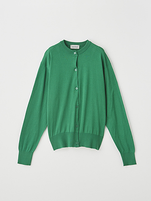 レディース 30G 長袖クルーネックカーディガン【COMMON FIT】
