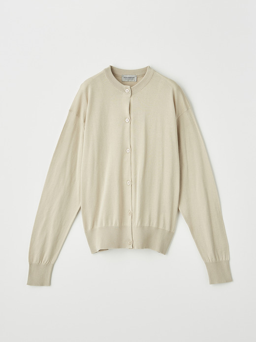 レディース 30G 長袖クルーネックカーディガン【COMMON FIT】 詳細画像 ALMOND 1