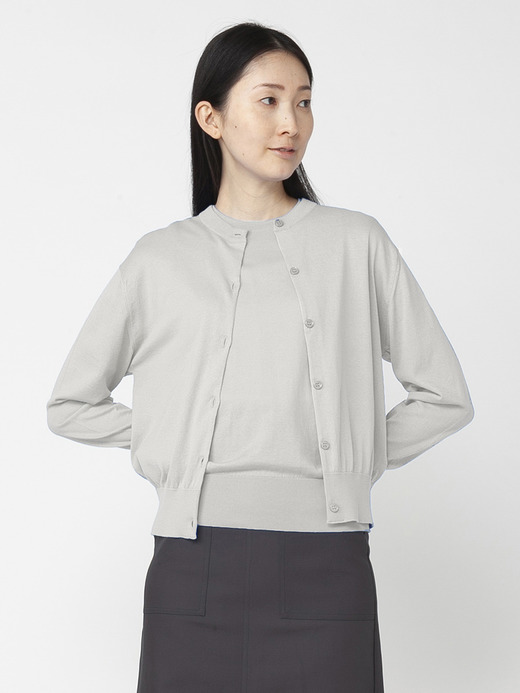 レディース 30G 長袖クルーネックカーディガン【COMMON FIT】 詳細画像 CLOUD 2