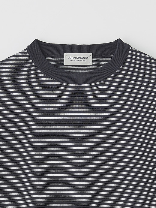 ユニセックス30G 半袖 マイクロボーダーニットTシャツ 詳細画像 NO4(S4631) 3