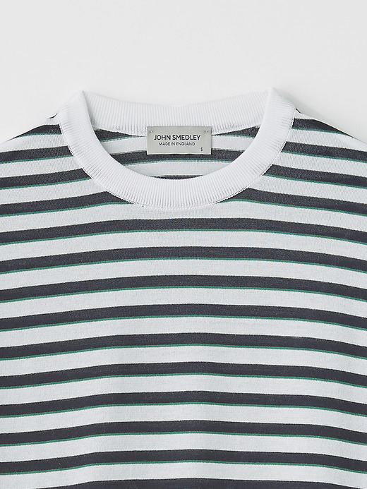 ユニセックス30G 半袖 ボーダーニットTシャツ 詳細画像 NO2(S4632) 3