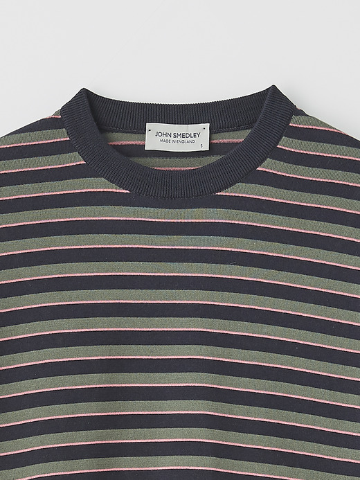 ユニセックス30G 半袖 ボーダーニットTシャツ 詳細画像 NO3(S4632) 3