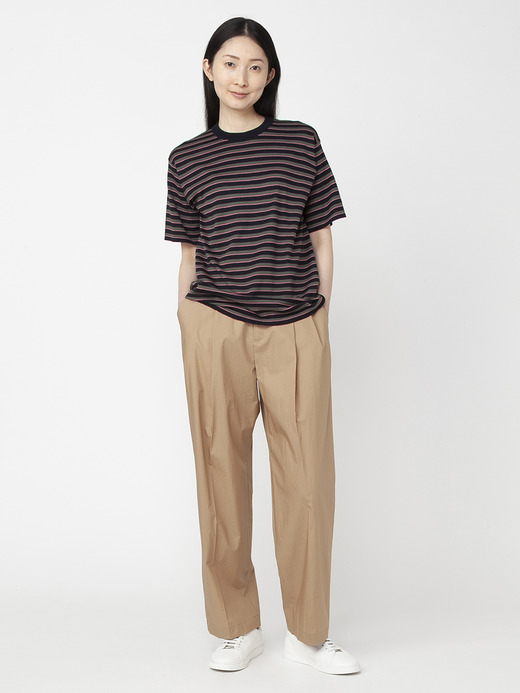 ユニセックス30G 半袖 ボーダーニットTシャツ 詳細画像 NO3(S4632) 9