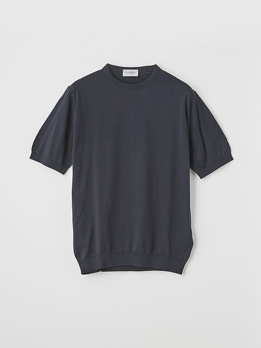 メンズ 30G 半袖クルーネックニット 詳細画像 NAVY 1