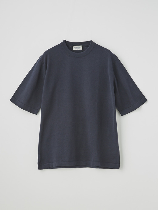 メンズ 24G 半袖 クルーネックニット 詳細画像 NAVY 1