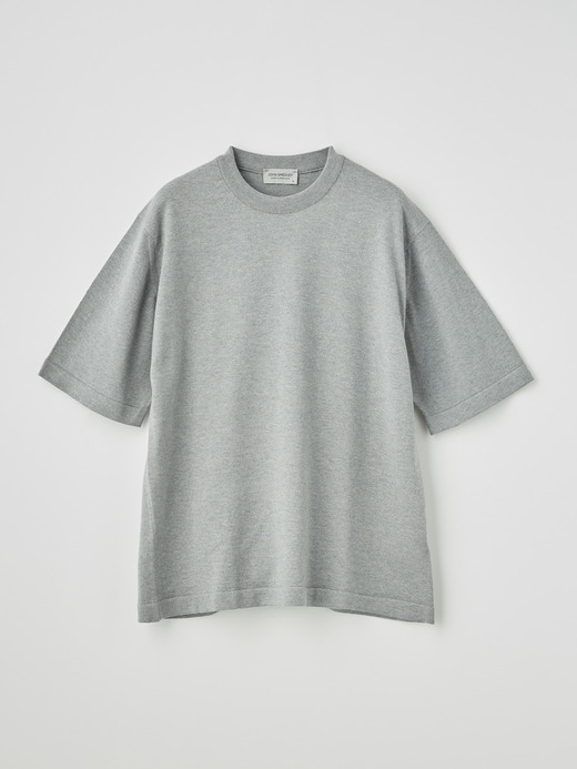 メンズ 24G 半袖 クルーネックニット 詳細画像 SILVER 1