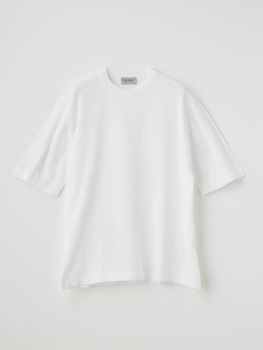 メンズ 24G 半袖 クルーネックニット 詳細画像 WHITE 1